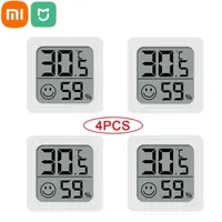 Xiaomi MIJIA Mini LCD Digital Thermometer Hygrometer Indoor Room Temperature Humidity Meter Sensor Gauge Weather Station 4Pc Set