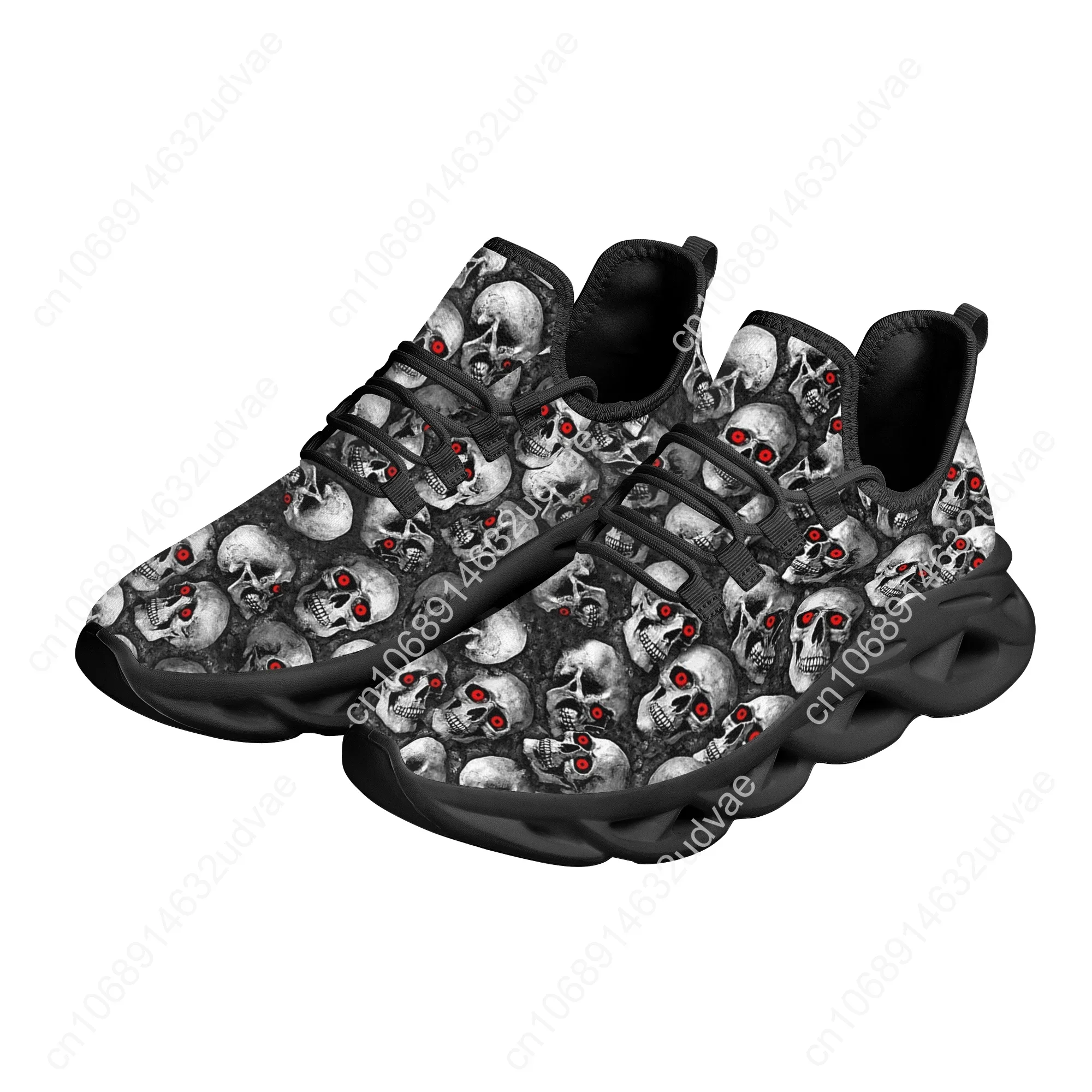 Cool Skull Pattern Ladies Flat Shoes Comfortable Lace up Casual Sneakers for Women Light Platform Sneakers Zapatos