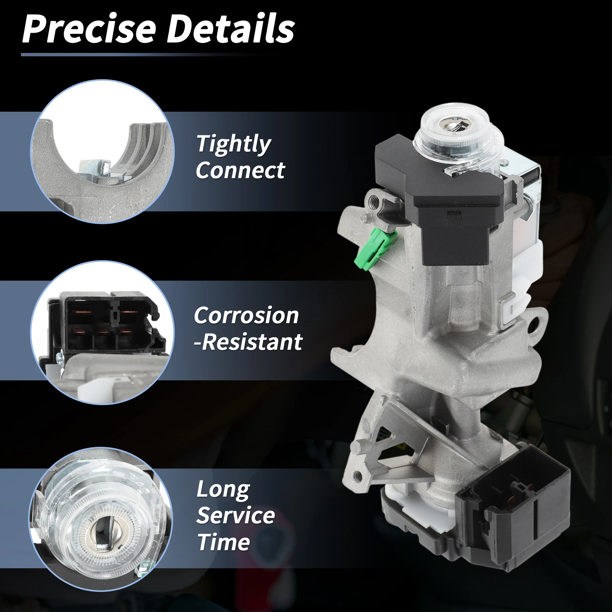 UXCELL Ignition Lock Cylinder with 2 Key for Honda Civic 1.8L L4 Ignition Switch Cylinder Barrel Lock No.06351T6PH01