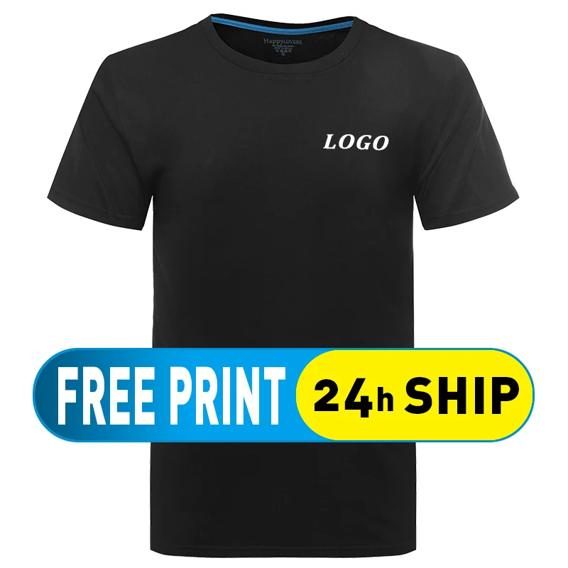 

T-shirt custom logo personalized custom picture text, pure cotton material casual short sleeves, wholesale one piece