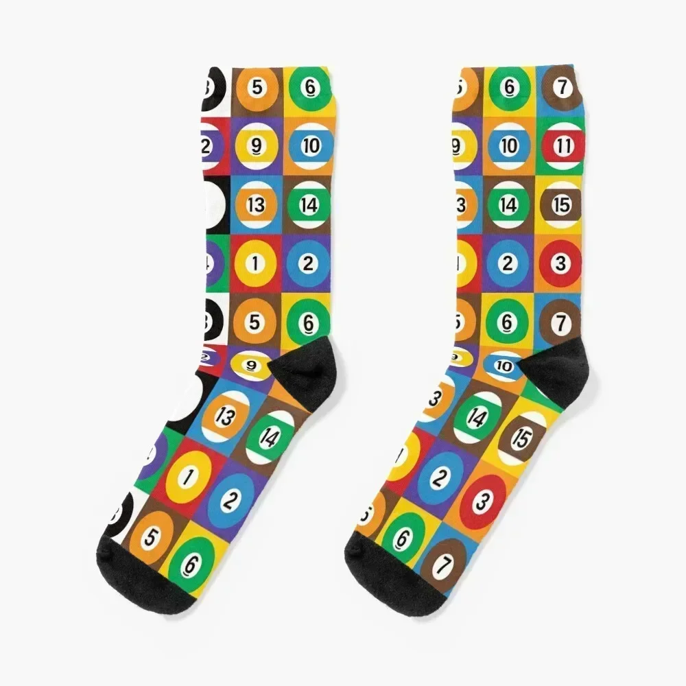 

Pool Ball Checkerboard Socks Soccer golf new in's Sports Socks Man Women's
