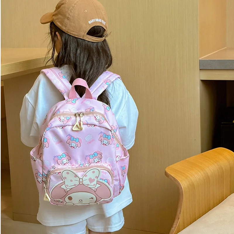 Borsa Sanrio zaino Cinnamoroll zaino bambini carino Kuromi studente borse a tracolla ad alta capacità per bambini regali per bambini