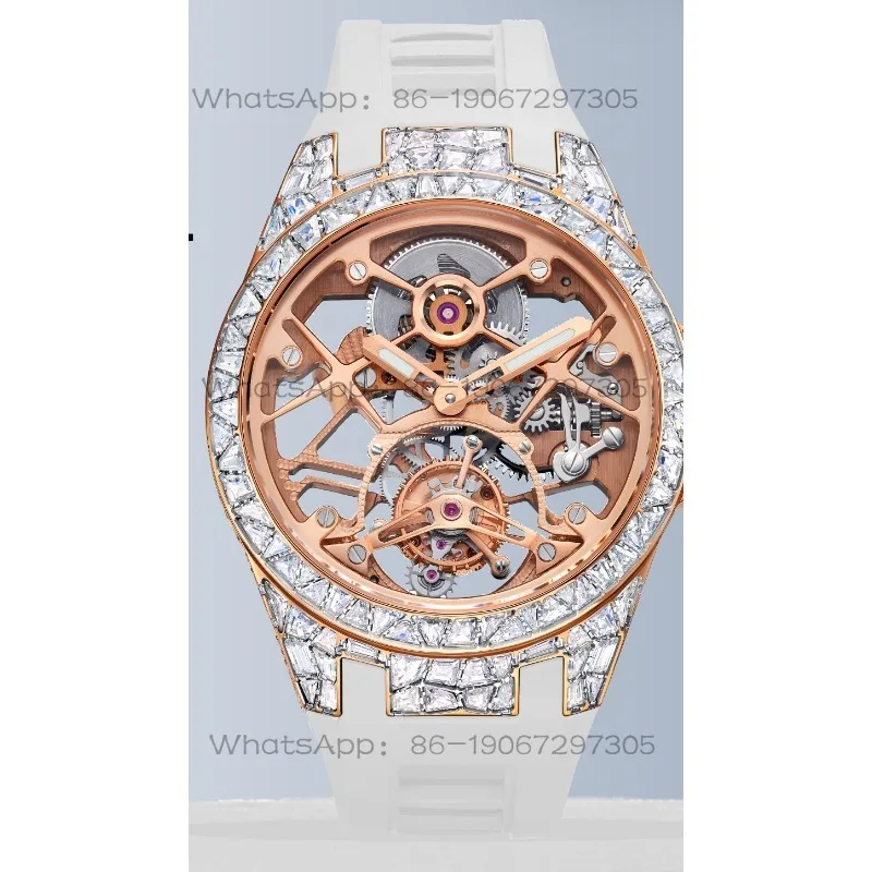 850 Round Hollow Tourbillon Mechanical Movement Waterproof Men's Hand Watch