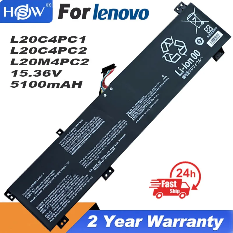 Laptop Battery L20L4PC1 L20D4PC1 L20C4PC1 15.36V/80WH/5210mAh For Legion 5 Pro 2021 Series Notebook