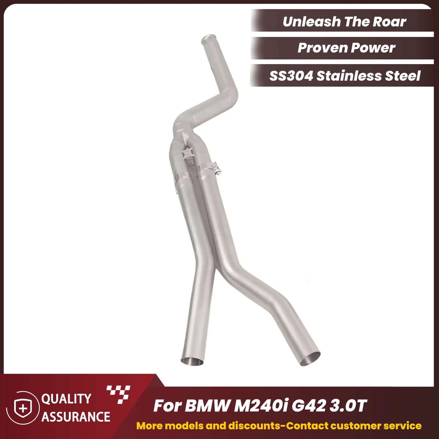 

ECCF Performance Midpipe Upgrade for BMW M240i G42 3.0T Direct Fit Replacement with Sport Sound