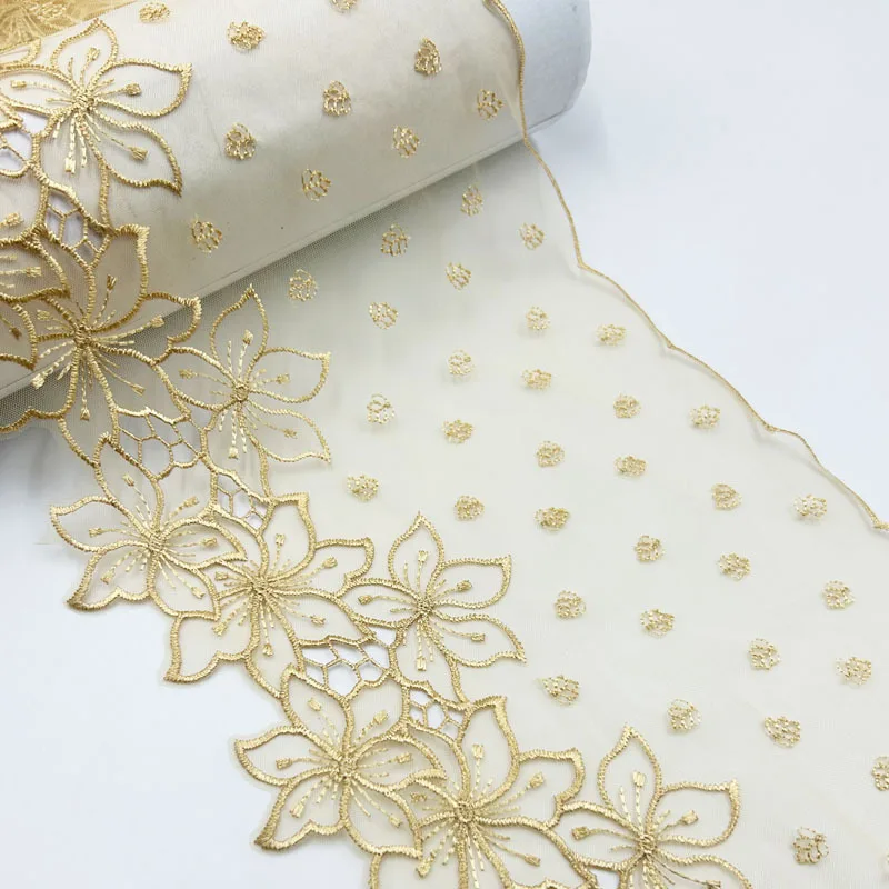 20Yards Floral Embroidered Lace Trim Skirt Hem Underwear Sewing Craft DIY Apparel Fabric Dress Lace Lingerie