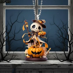 Halloween Acrylic Ornaments - Pumpkin and Ghost Theme Decorative Pendants for Cars, Bags, Keychain Accessories, Holiday Decor