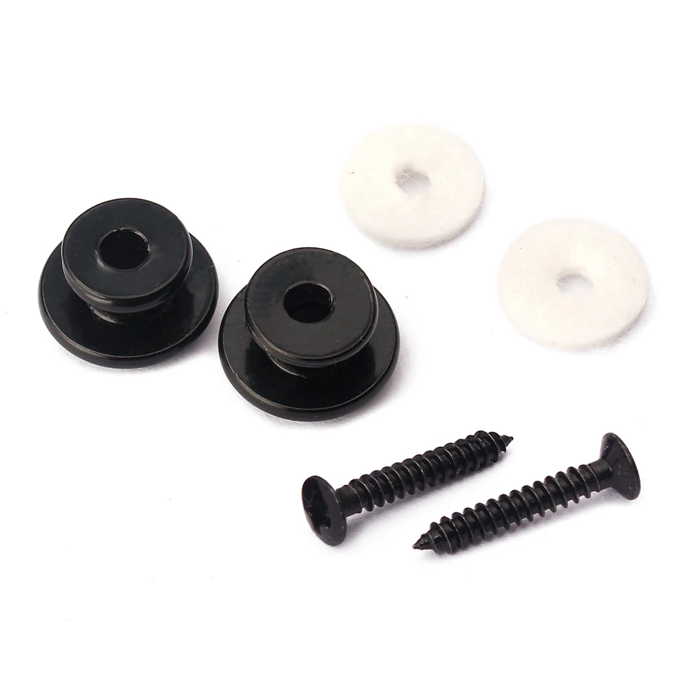 

2 Pcs Mushroom Diced Guitar Strap Fastener Lock Button Head Replacement Parts Mushrooms
