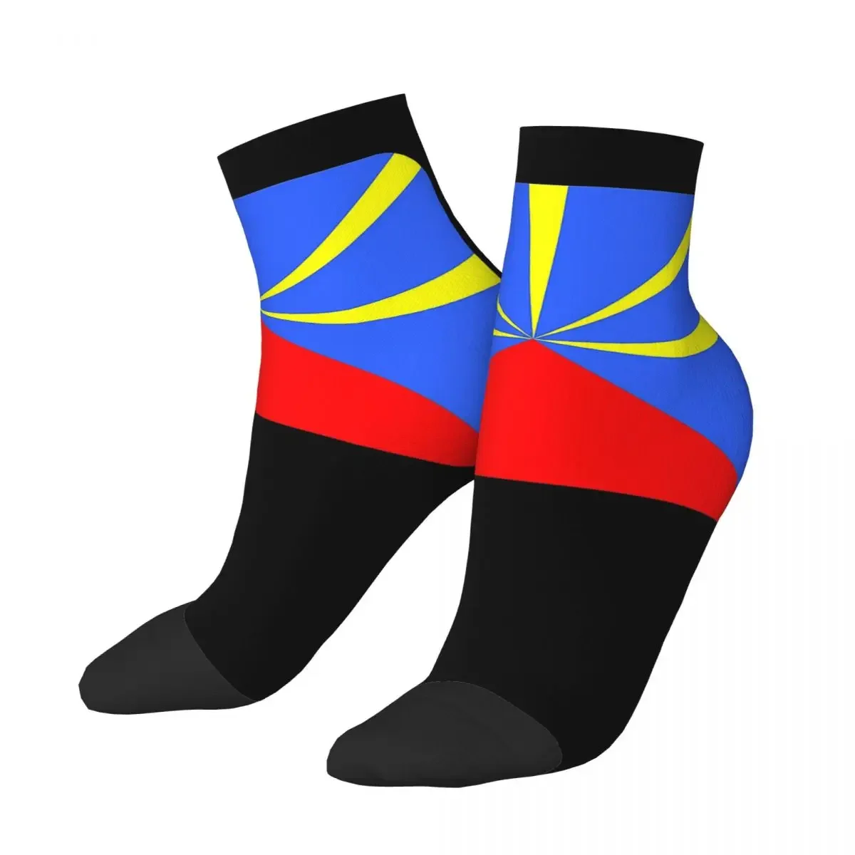 Calcetines con bandera de la Isla de la Reunión 974 (2), medias Harajuku de alta calidad, calcetines para todas las estaciones, accesorios para regalos para hombre y mujer