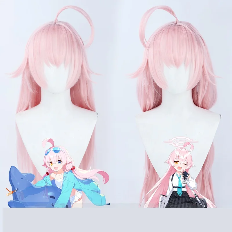 Arquivo azul takanashi hoshino peruca cosplay 90cm longo rosa resistente ao calor cabelo sintético festa de halloween role play carnaval