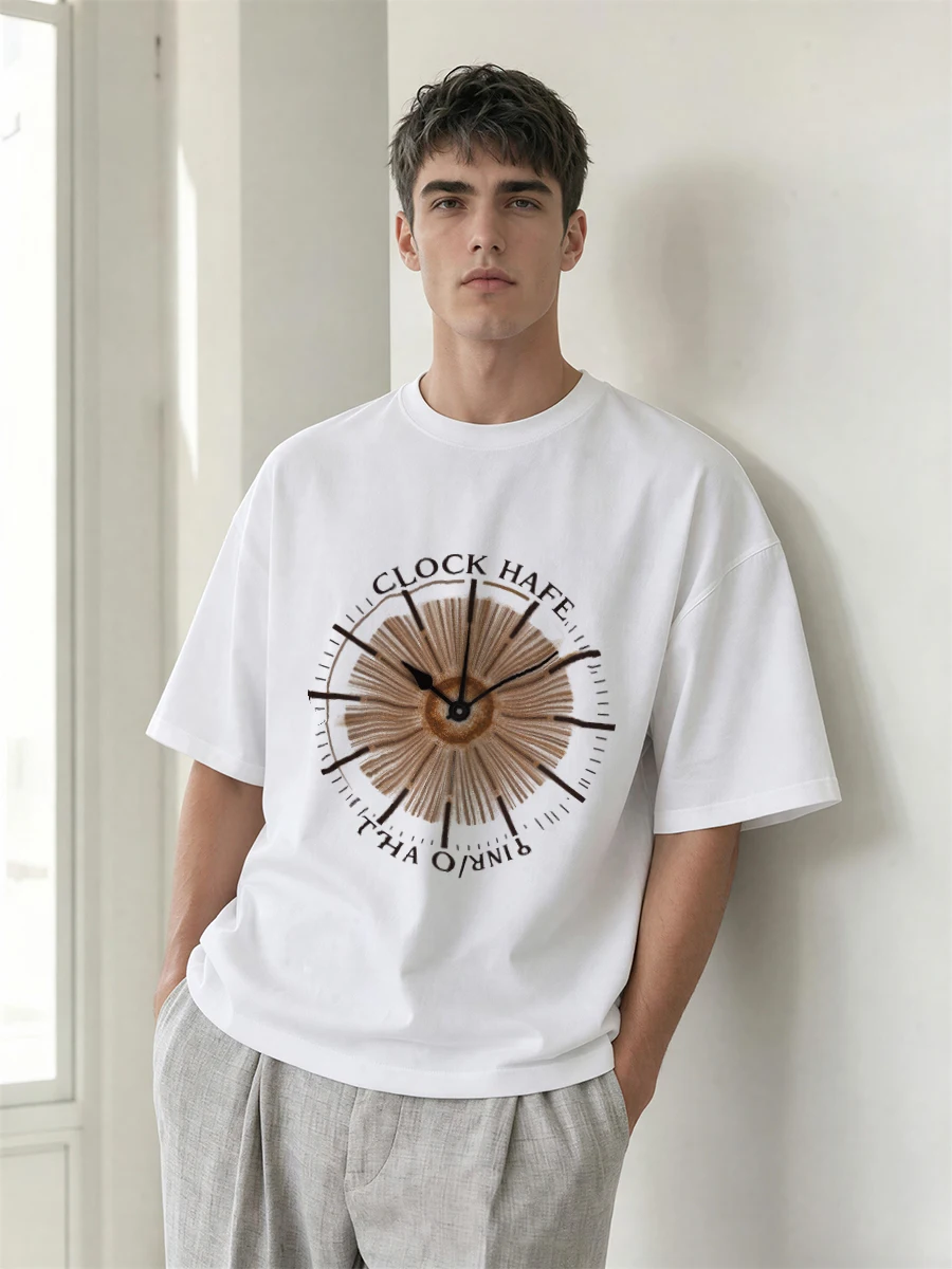 T Shirt Men Logo Print Brand N - Streetwear Brand Logo Design recension och pris