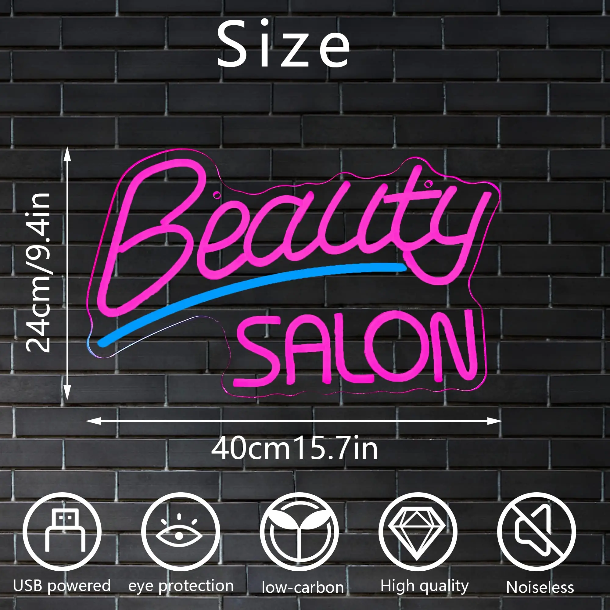 Beauty Salon Neon Sign Light Pink Nails Lashes Brows Nails Room Art Wall Decor Sign for Business Stores Logo LED Neon Lamp