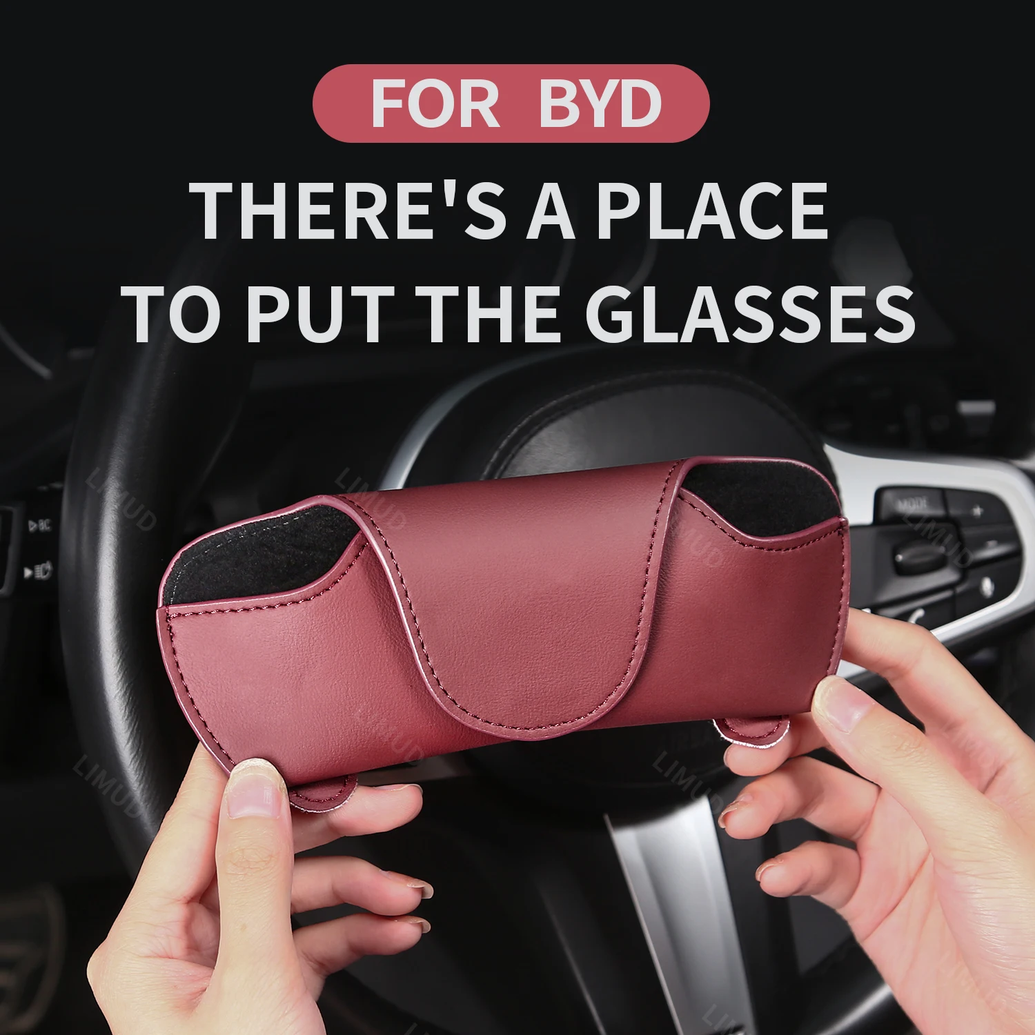 تخزين نظارات السيارة لـ BYD Atto 3 Yuan Plus ATTO 2 BYD Sealion 7 Song Plus DM-i Seagull Microsoft Eyeglasses Hanger Glasses Box