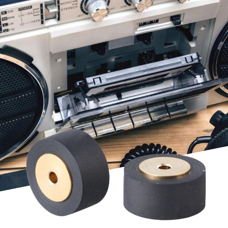 Tape Player Belt Pulley Wheel Rubber Pinch Roller 13.5x7x6.5/13.5x8x6.5 For Recorders Ensures Stable Sound & Durability