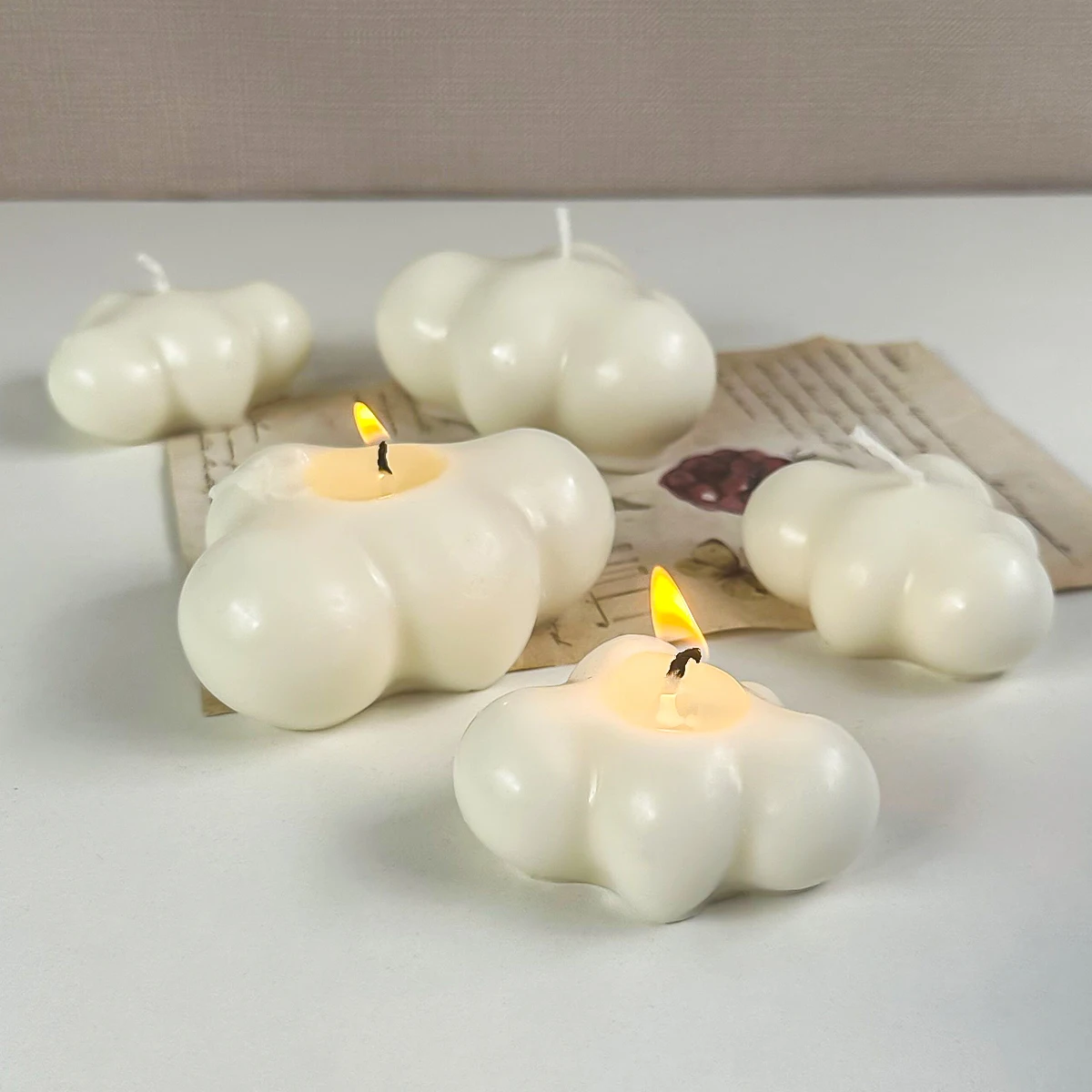 Clouds Shape Candle Silicone Molds Heart Soap Concrete Resin Making Supplies Mould DIY Ice Cube Candy Baking Tool Home Decor