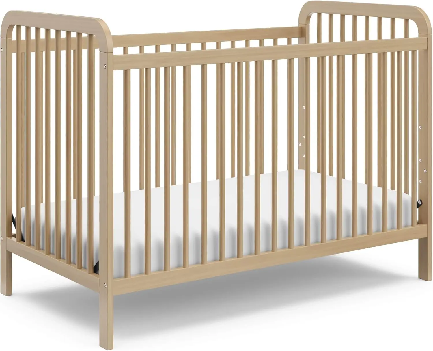 

Convertible Crib with GREENGUARD Gold, Solid Wood, Adjustable Heights for Toddler Bed and Daybed