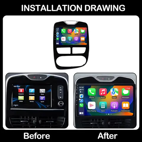 10''Renault Clio 4 2012 - 2016 Carplay 차량용 라디오 멀티미디어 비디오 플레이어 Android Auto 4G WIFI GPS 네비게이션 DSP 스테레오 BT