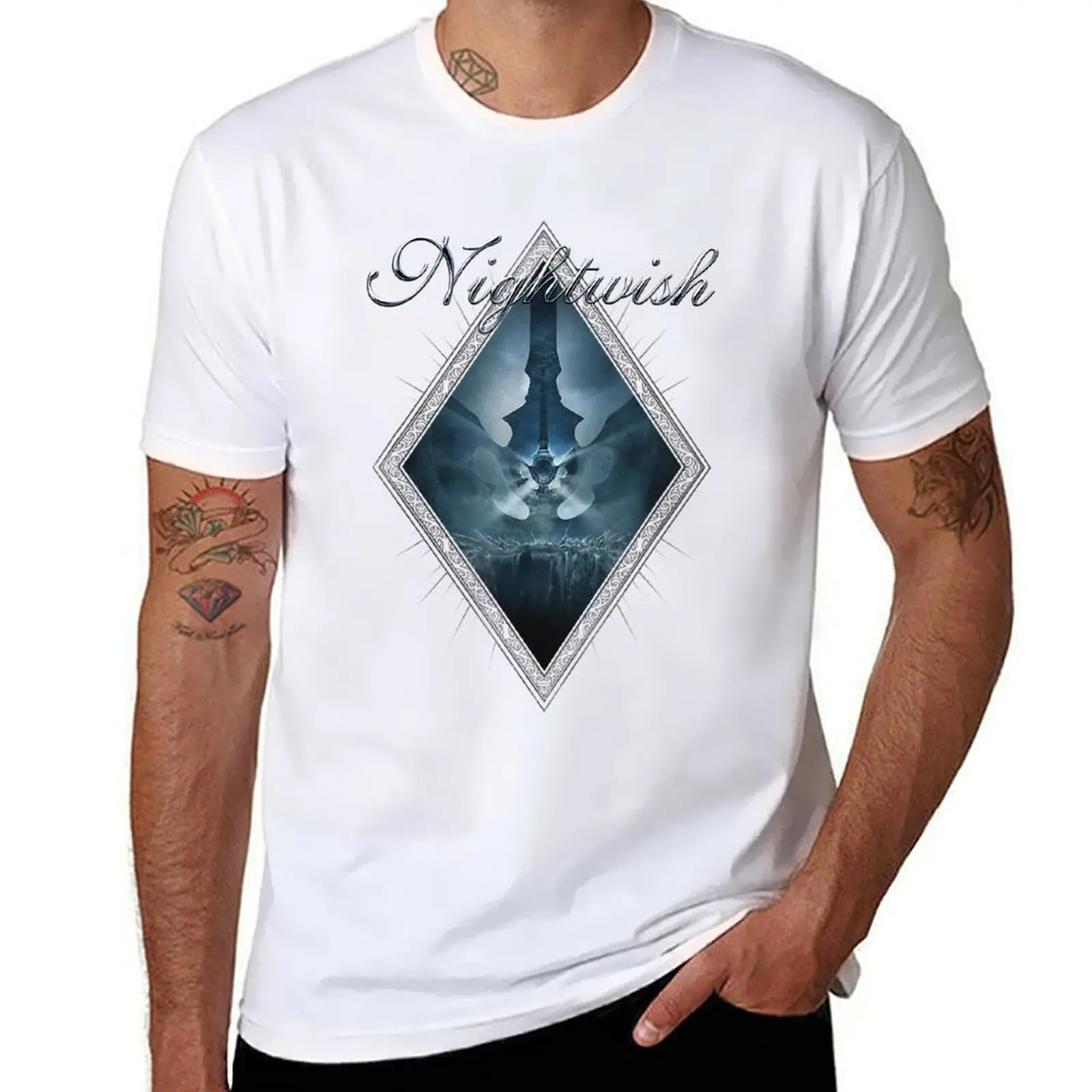 

Dark Passion Play (album cover + Nightwish logo) T-Shirt men t shirt cotton 100% funny t shirts cotton T-Shirt