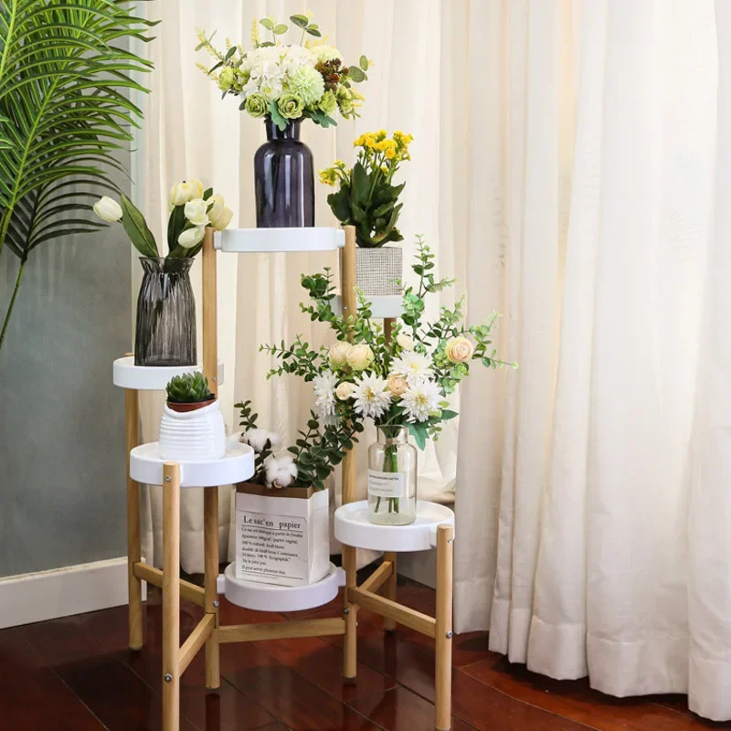 Beautiful Shelves For Plants Multi-layer Bold Flower Stand Anti-rust Decorated Shelves Multi-scene Suitable Rack For Plants