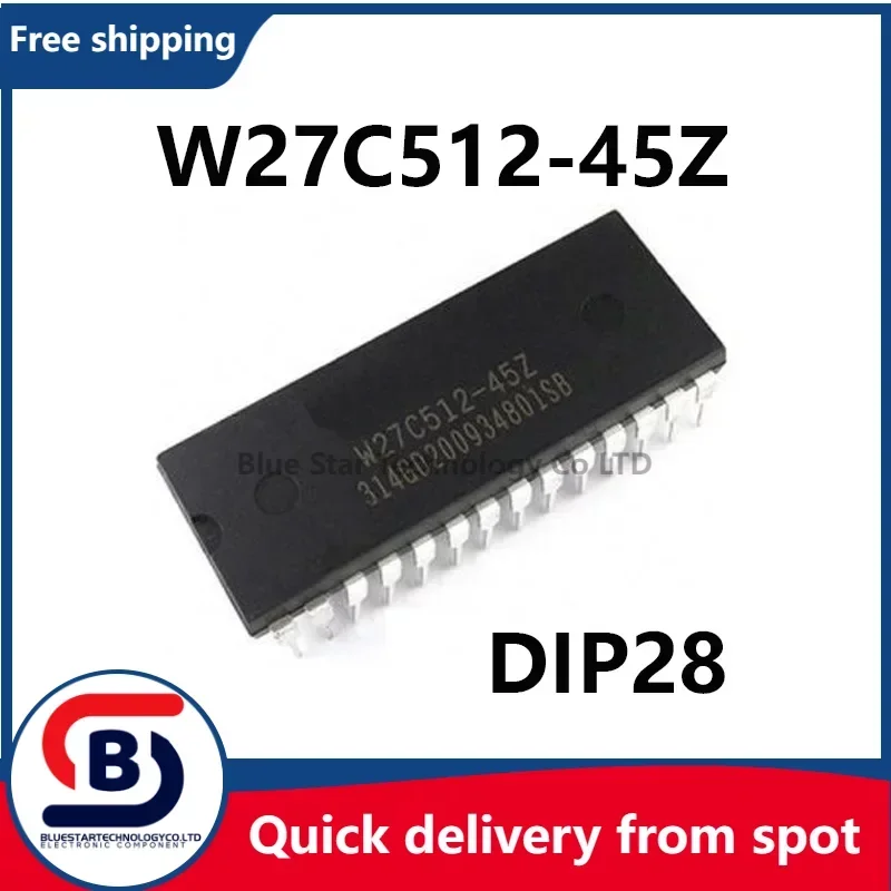 Free Shipping 10-50pcs/lots W27C512-45Z W27C512 27C512 DIP28 Quick delivery from spot