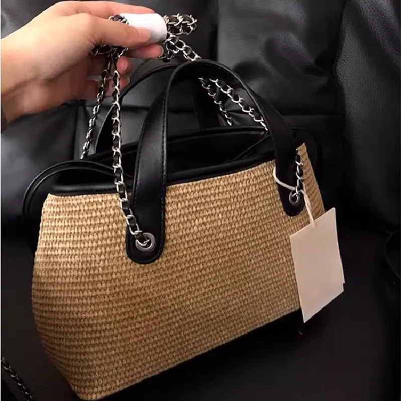

2026 Fashion Rattan Women Shoulder Bags Wikcer Woven Female Handbags Summer Beach Straw Bags Casual Tote Purses