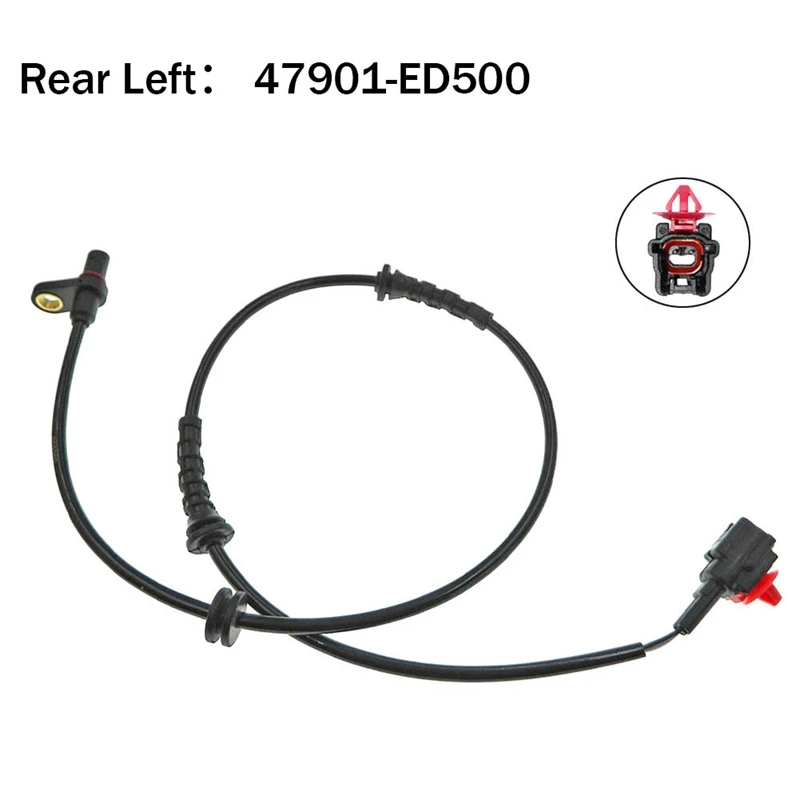 4PCS Front Rear Left Right ABS Wheel Speed Sensor For Nissan Tiida C11 Parts 47910-ED500 47901-ED500 47900-ED500