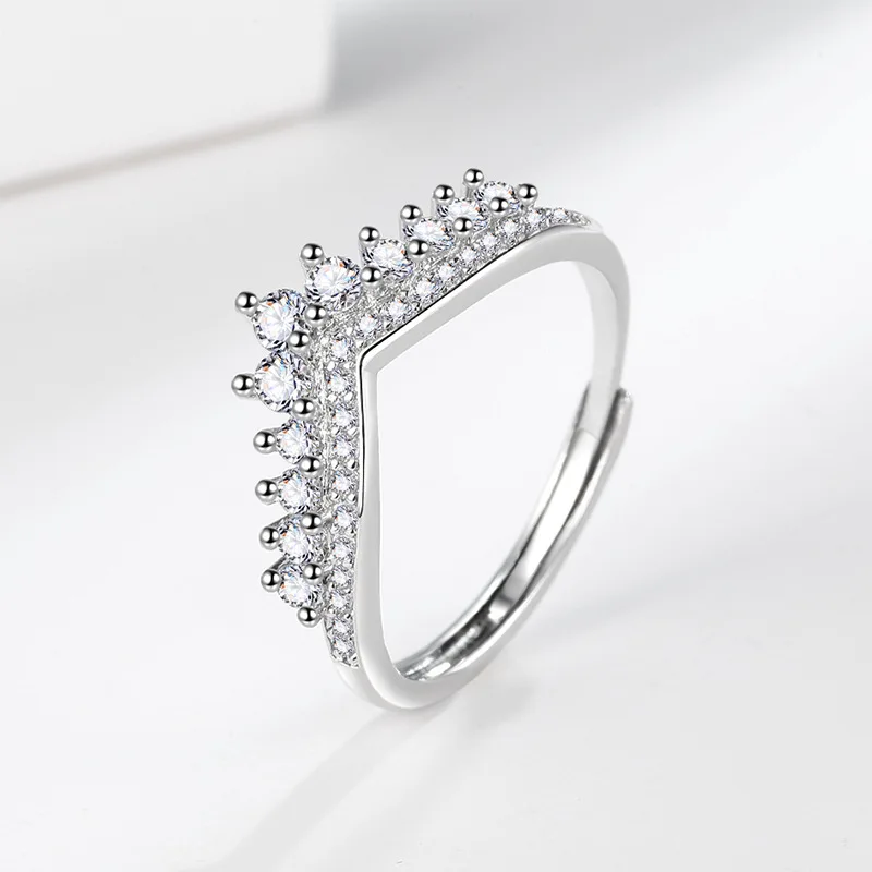925 Sterling Silver Ring Classic for Women Beautiful Fashion Wedding Engagement Jewelry Shining Simulated Diamond Women Gifts