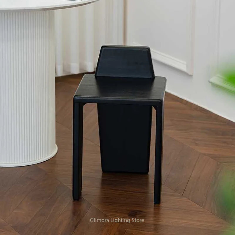 Mid-Century Modern Light Luxury Accent Chair with Ergonomic Backrest, Designer Dining Stool for Living Room Home view 4