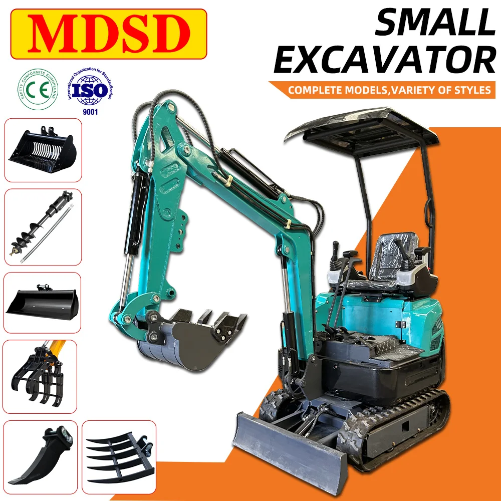 حقيبة زراعية صغيرة للاستخدام المنزلي 1.5 طن حفارة صغيرة لمحرك Yanmar/Kubota حفارة صغيرة هيدروليكية مدمجة شحن مجاني