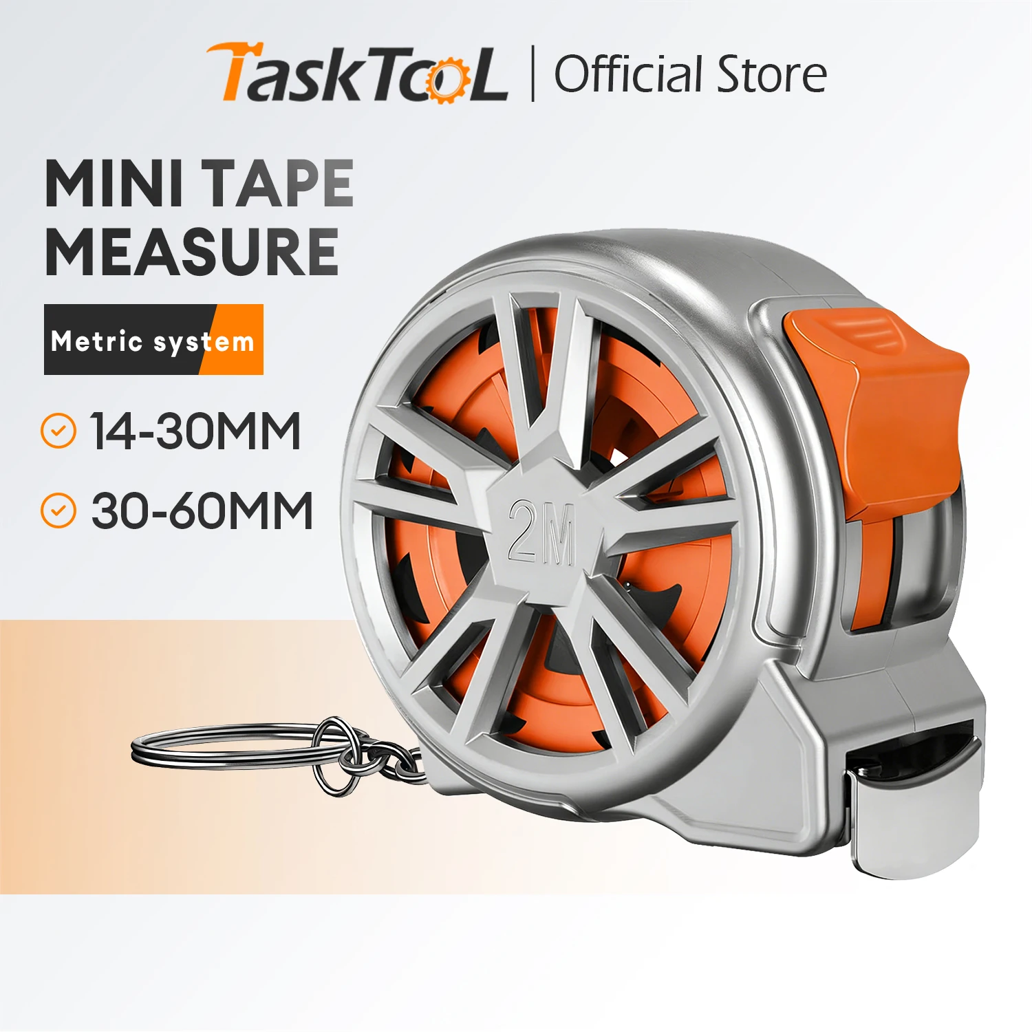Metric and Imperial Measuring Tapes 2M High Precision Wear-resistant Ruler Measuring Tools Locking Fluorescent Steel Tape Measur