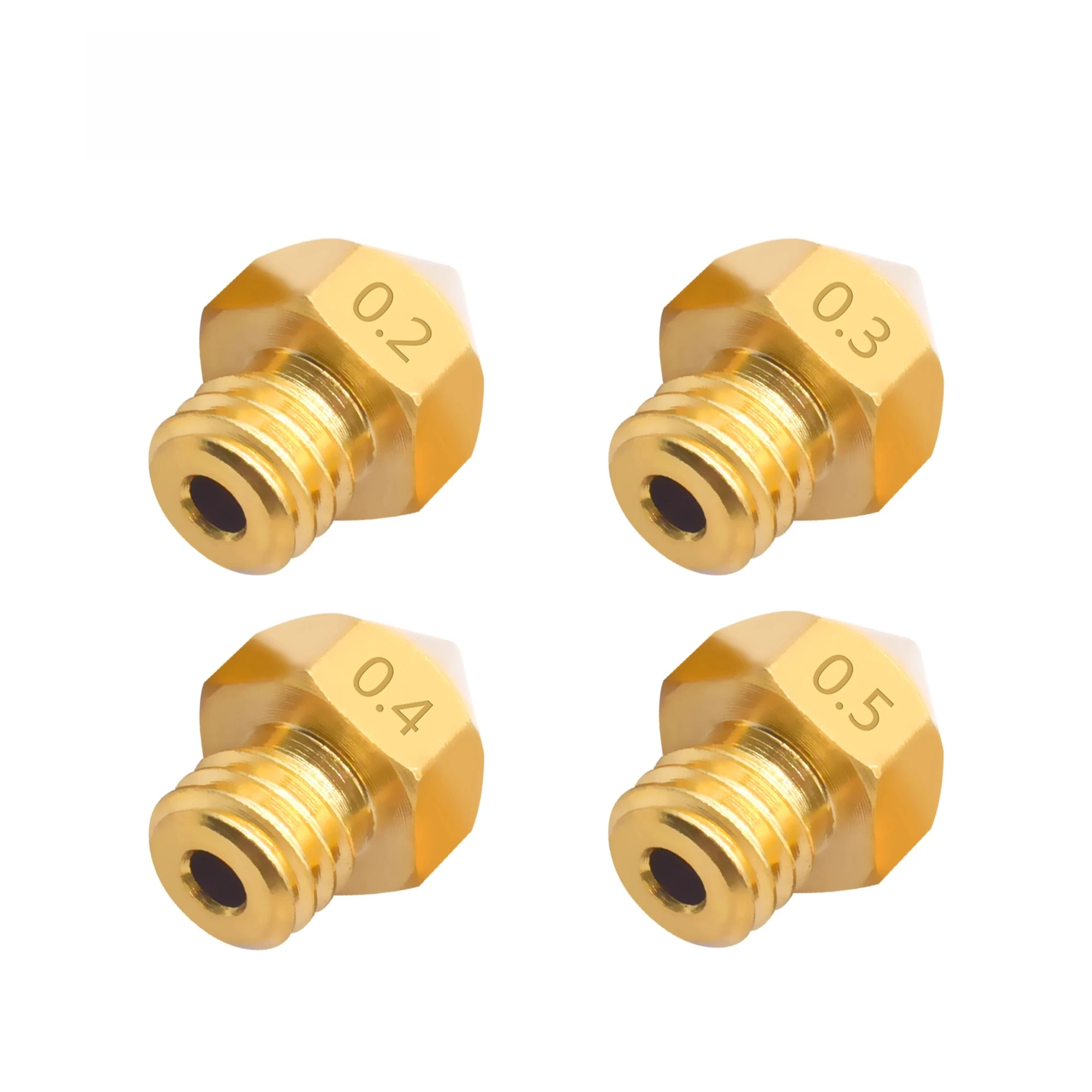 5/10 ชิ้นอุปกรณ์เสริมเครื่องพิมพ์ 3D หัวฉีดทองเหลือง Makerbot Mk8, หัวฉีด 0.3/0.4/0.5,หัวพิมพ์ CR10 หัวฉีดพลาสติก 1.75 มม.