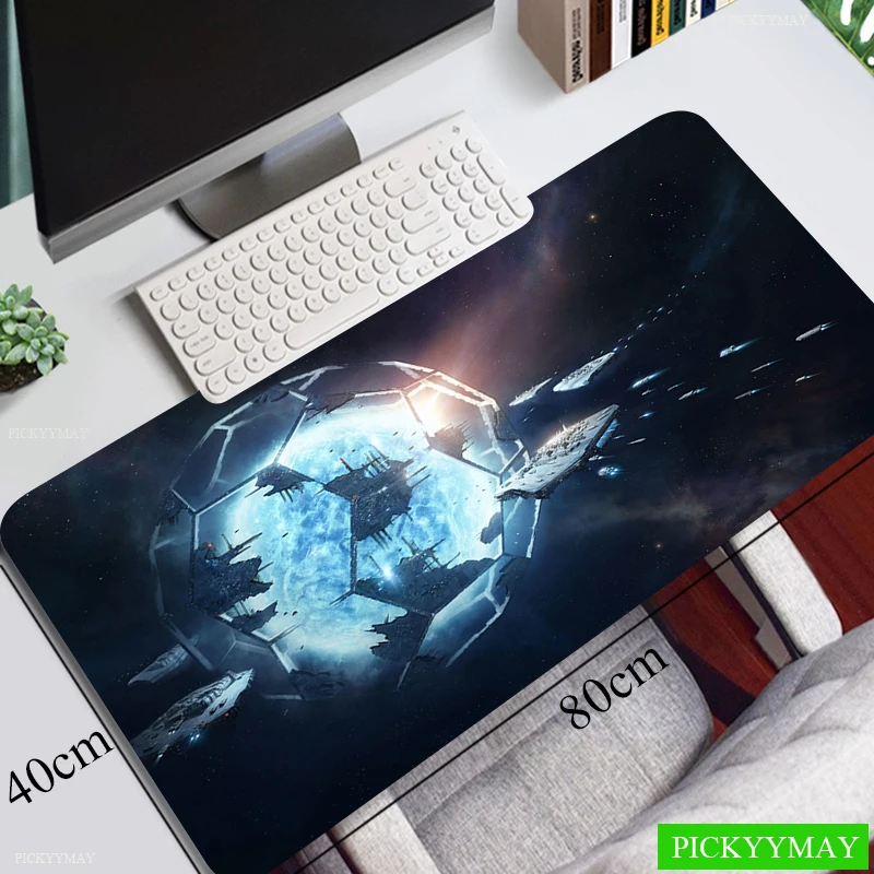 Gaming Computer Mouse Pad STELLARIS Large Mouse Mat Big Desk Mat Non-Slip Rubber Base Mausepad Big Keyboard Mat For Laptop PC 