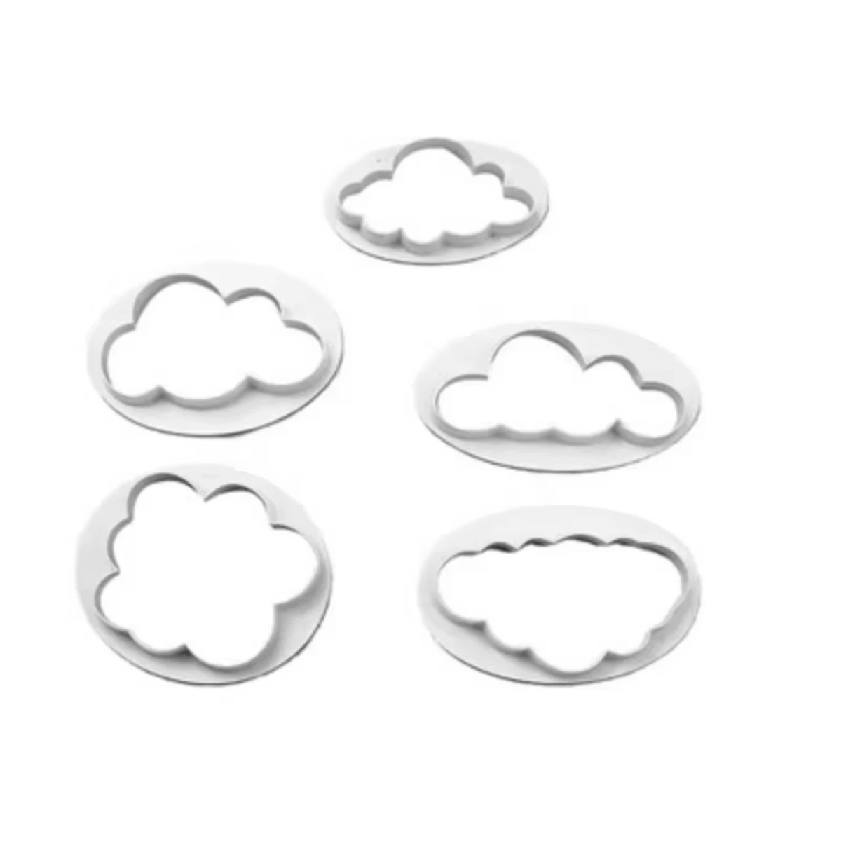 5Pcs/set Fondant Cutter Cloud Plastic Cake Cookie Biscuit Cutter Fondant Mold Fondant Cake Decorating Tools Sugar Craft