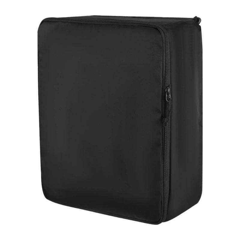 E8BD Outdoor Charging Station Cover 18 x 14 x 10 In, Black 420D Cloth Cover with Full Side Entry for Rain and Dust Near Wall