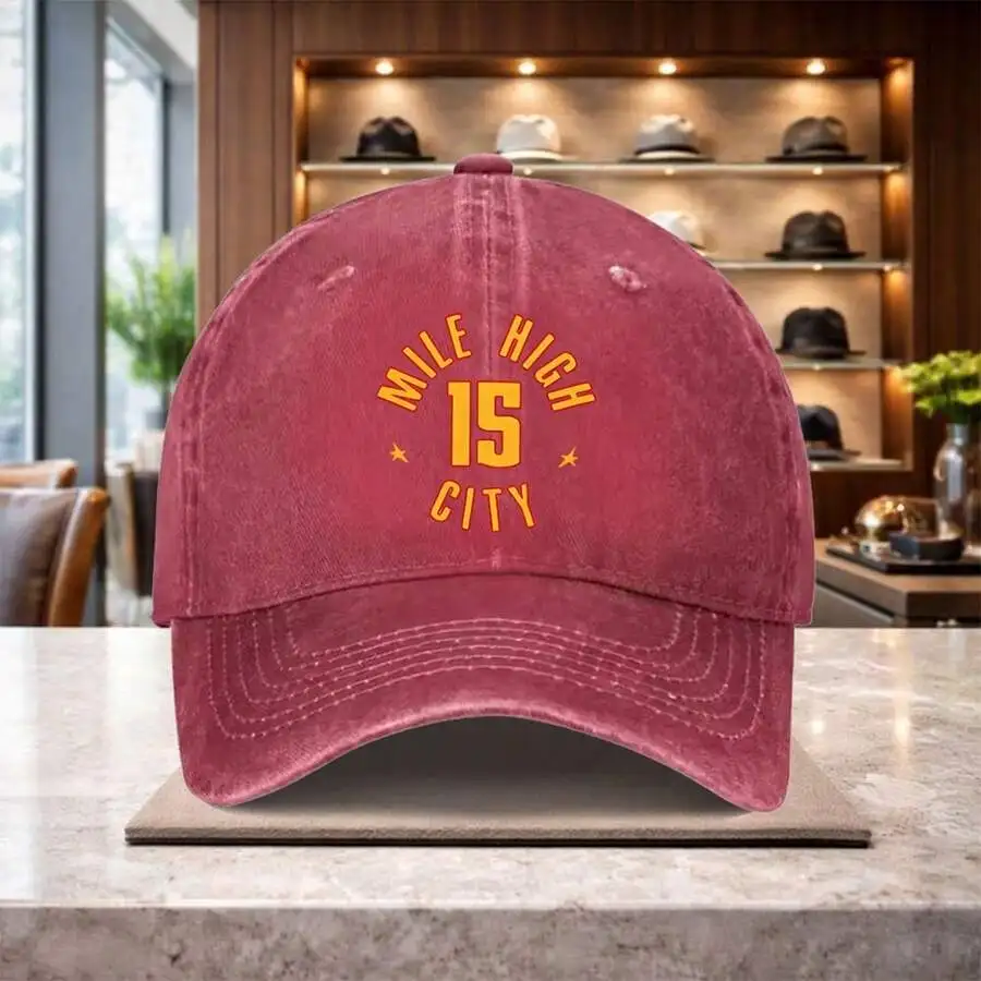 

Mile High City 15 Baseball Cap Casual Adjustable Outdoor Hat For Adults