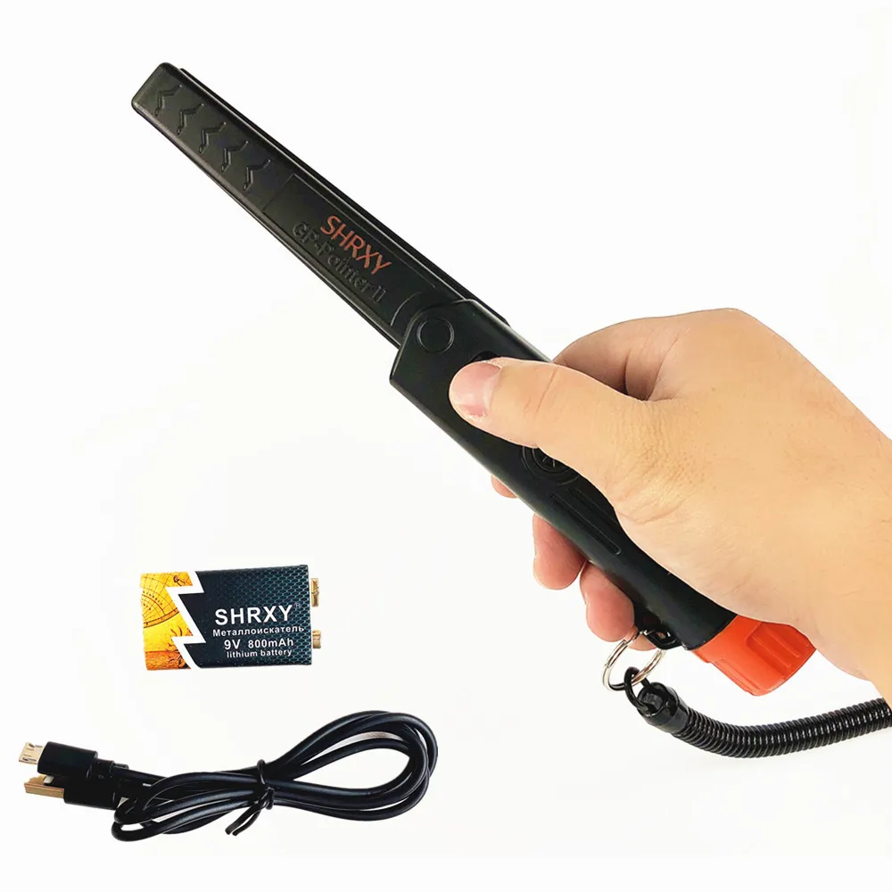 Metal Detector Pointer TRX Pinpoint GPII Waterproof Hand Held Static Induction with 9V USB Rechargeable Battery