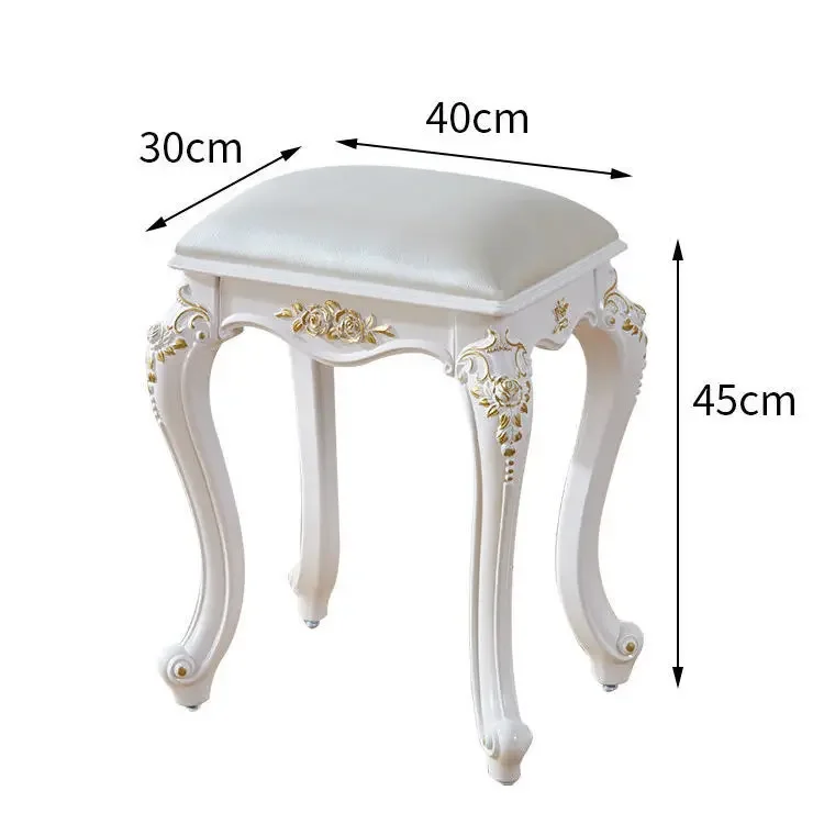 European American style dressing stools makeup stool soft small square Ottomans household chairs princess bedroom nail stools