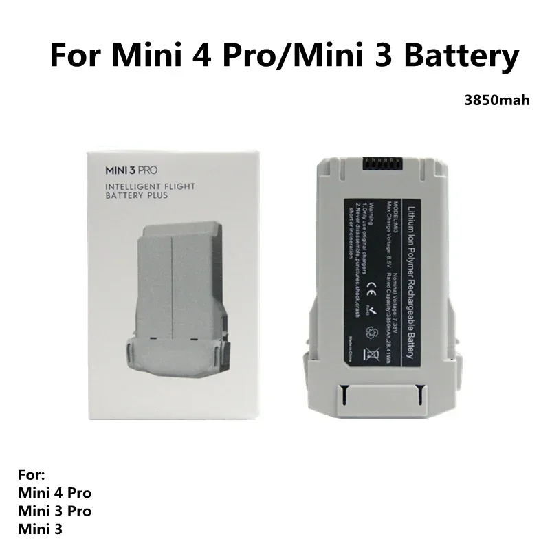 For Mini 4 Pro Battery/Mini 3 Pro Battery Plus 3850mah Flight Time 47 Minutes Compatible Mini 3/3 Pro/4 Pro Series Drone Battery