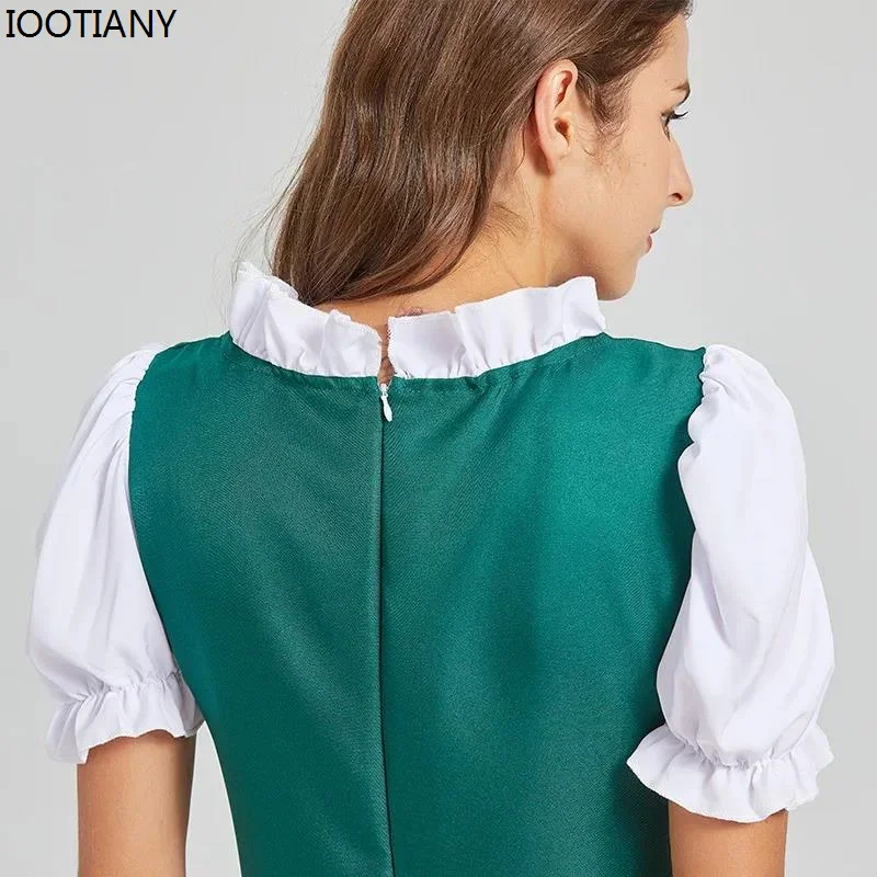 КосплейЖенский Баварский Октоберфест Горничная Косплей Дирндль Платья Традиционный Немецкий Пивной Костюм Хэллоуин Карнавальная Вечеринка Необычные Dre