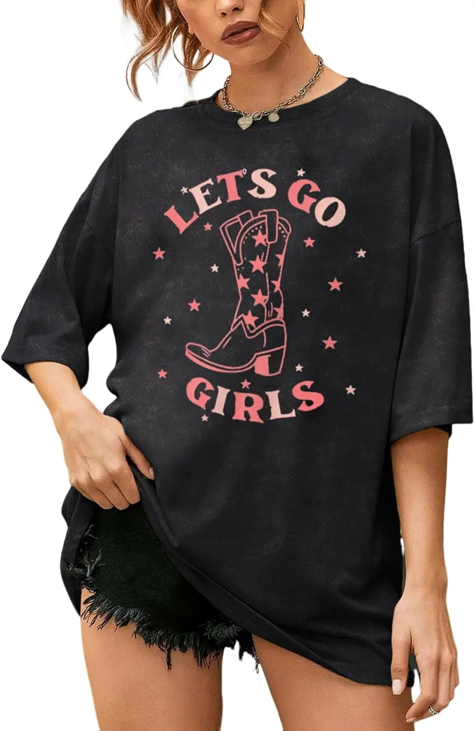 Let's Go Girls Shirt Women Bachelorette Party T-Shirt Funny Letter Graphic Tops Bridal Wedding Vintage Vacation Tees