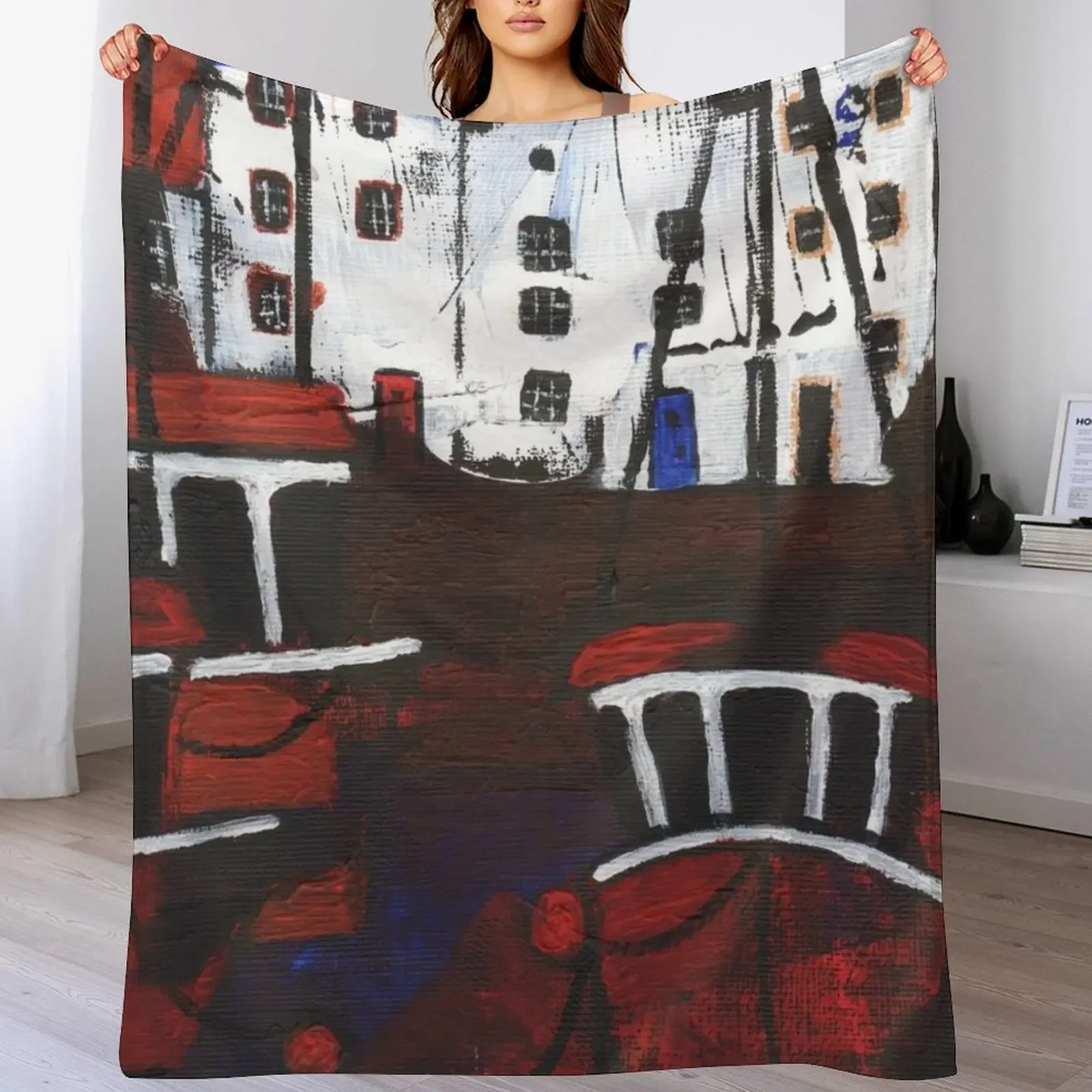 

In a Fife Harbour 3 Throw Blanket decorative Soft Plush Plaid Soft Comforter Blankets