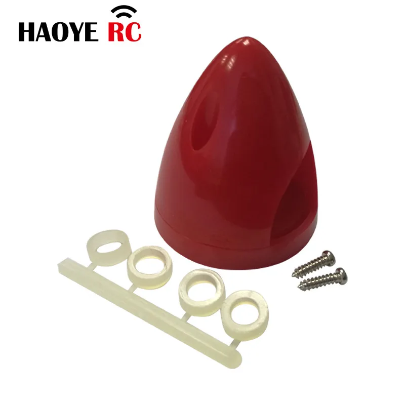 Haoye 1 pc runde Spitze Nylon Kunststoff RC Flugzeug Propeller Propeller 1/2-4 Zoll Spinner 2 Klinge rote Farbe für RC Ersatz Zubehör