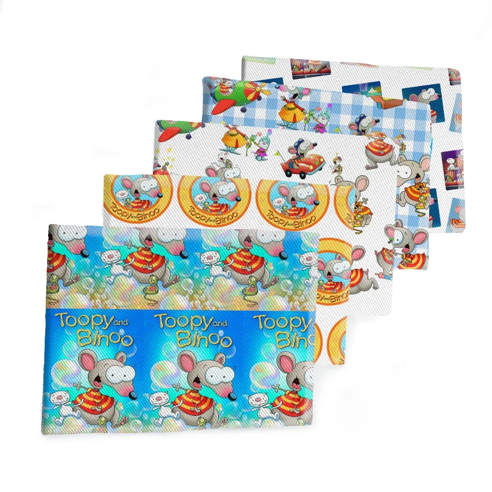 

Cartoon Mouse 50X145cm Pattern Printed Twill Bubble Polyster Fabric for Patchwork Quilting Fabrics