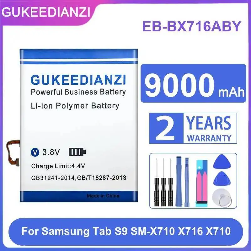 

Для Samsung Tab S9 SM-X710 X716 X710 EB-BX716ABY долговечный аккумулятор для планшета, стабильный 9000 мАч