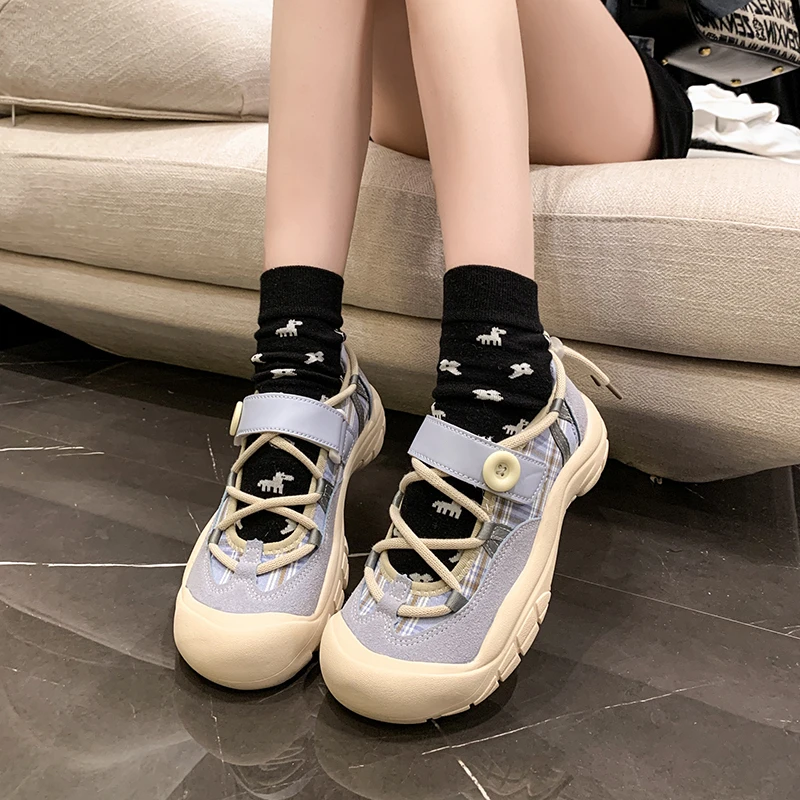 

Ugly and Cute Big-headed Versatile Thick-sole Sneakers Women's Spring and Autumn Student Internet Celebrity High-end Sneakers