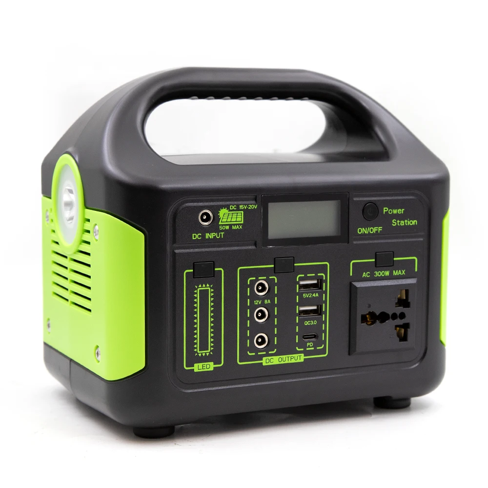 Small 300w portable mini mobile power station AC socket solar camping charging generator