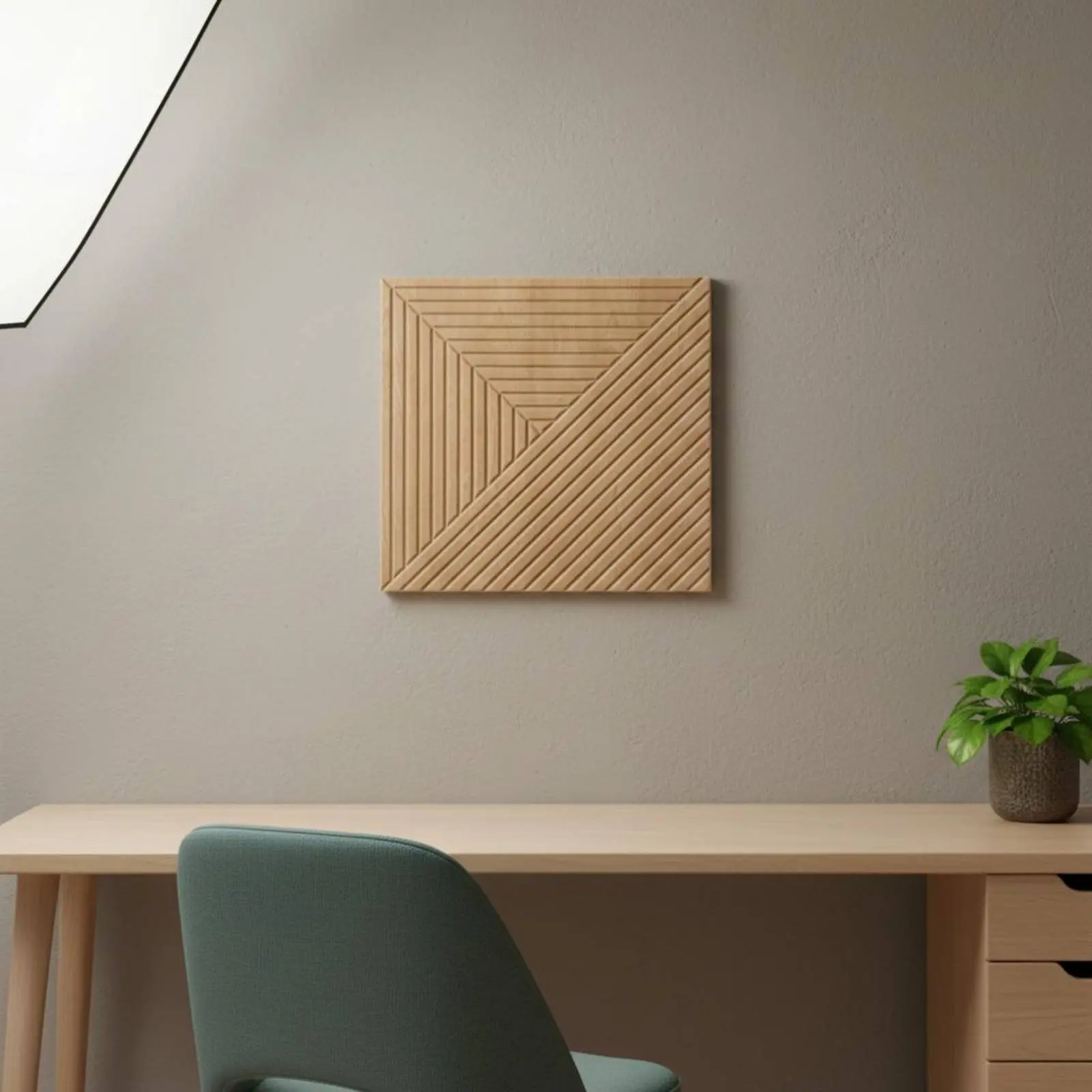 Wood Grain Acoustic Panel Reduce Reverberation Three-Dimensional Decorative Wall Panel autoAdhesive Acoustic Foam Flame - view 5