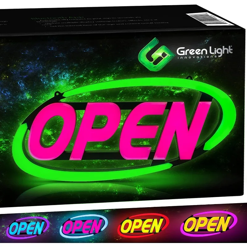 

Stand Out with 64 Super-Bright Color Combos to Match Your Brand, Programmable App – Neon Flash, or Scroll – 15 x 32 inch