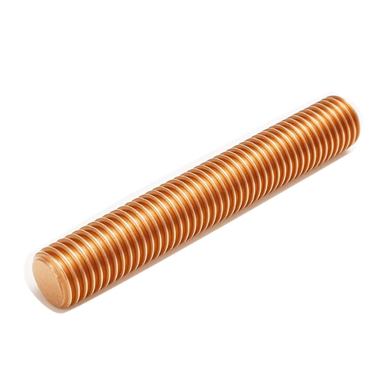 Pure Copper Threaded Rods Metric Thread Stud Bolts M4 M5 M6 M8 M10 M12 M16 M18 M20