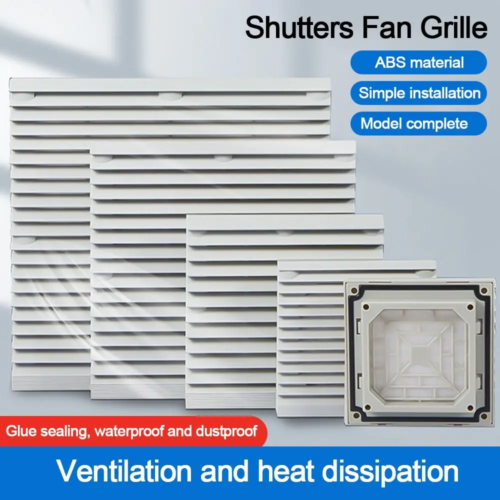 Air Ventilation System ABS Cabinet Ventilation Filter White Without Fan Shutters Fan Grille Fan Filter
